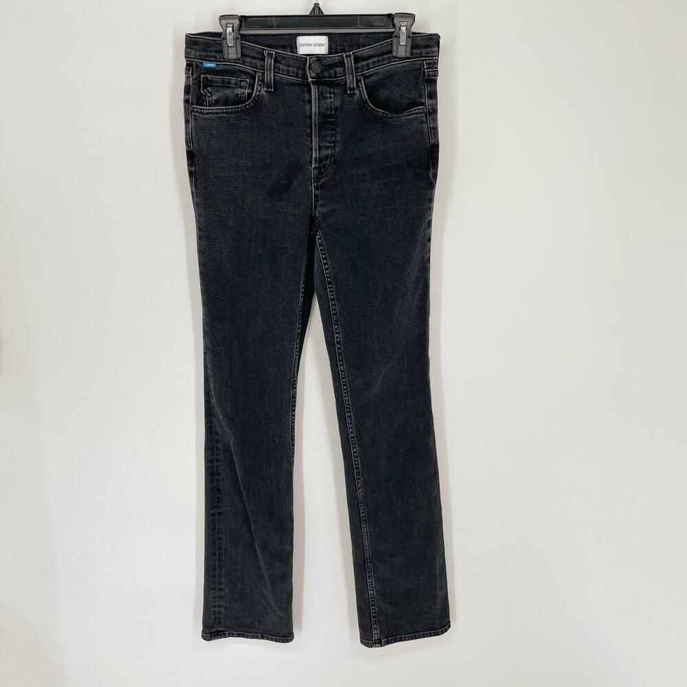 Cotton Citizen NEW Womens Cindy Jeans *REPAIR* Button Fly 29 Bleecker Wash Black